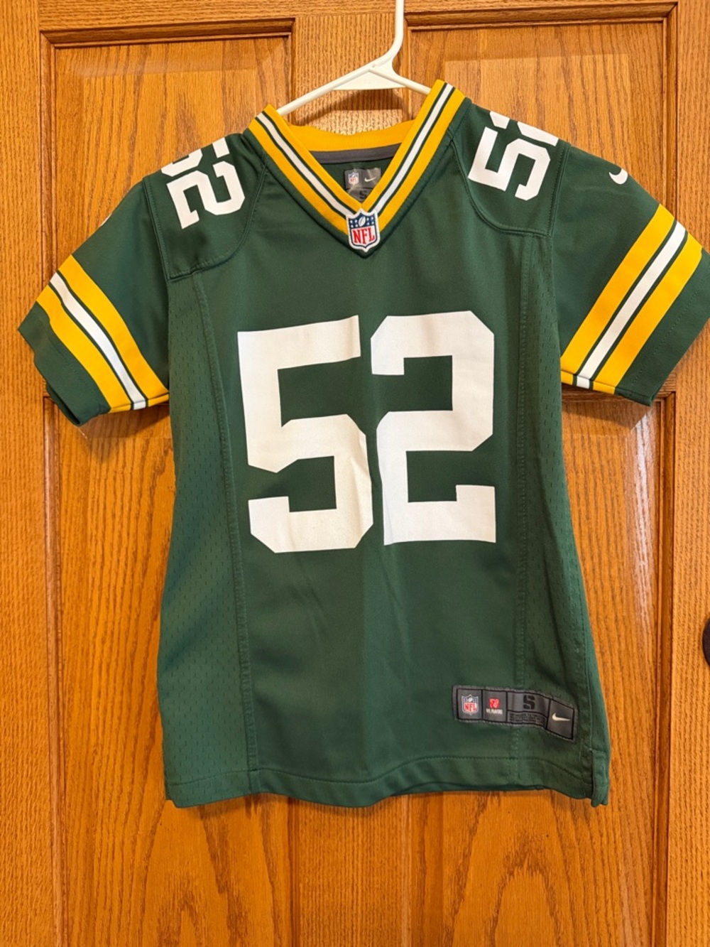 Nike Green & Yellow Kids Football Jersey #52